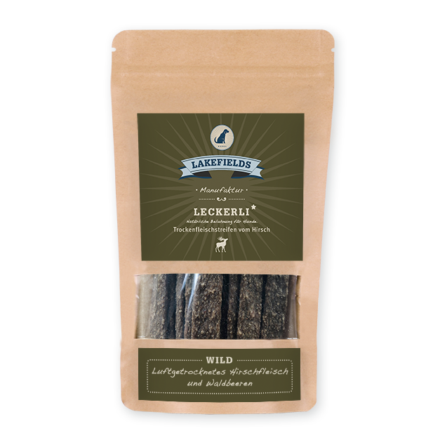 Lakefields Trockenfleischstreifen Wild 150g