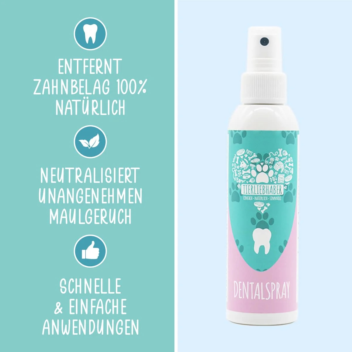 Tierliebhaber Dentalspray für Hunde mit Minze 50ml