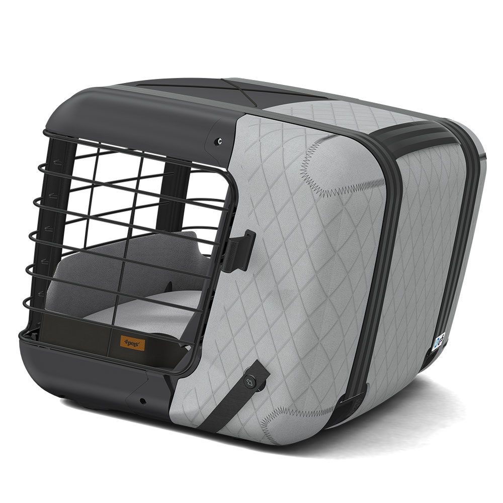 4Pets Dog Caree Transportbox Cool Grey