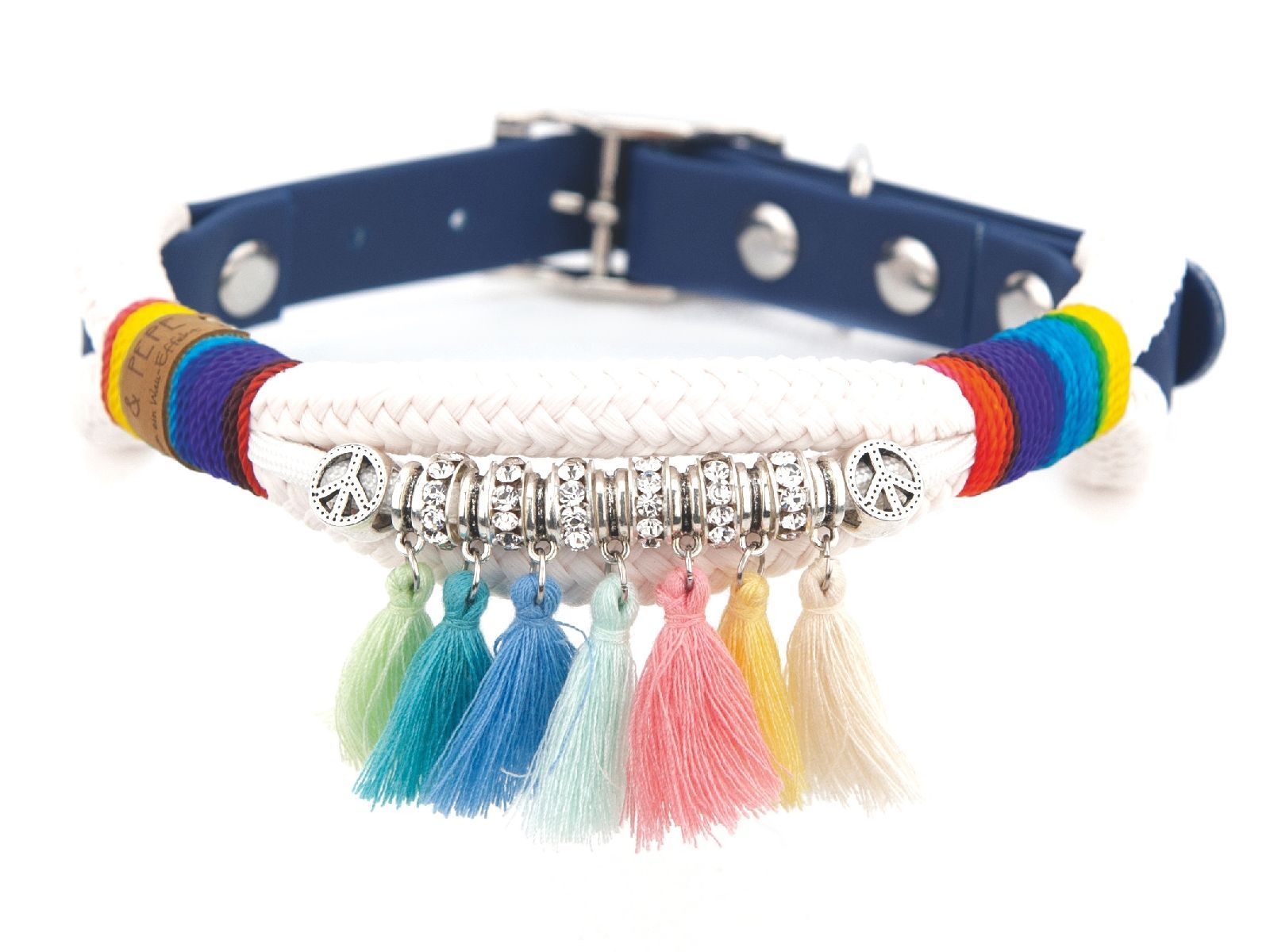 Emmy & Pepe Wau-Shine Halsband mit Perlen Woodstock