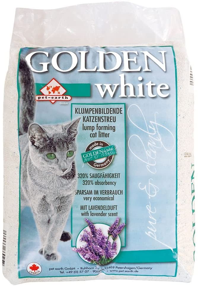 Golden grey White Katzenstreu mit Lavendelduft 14kg