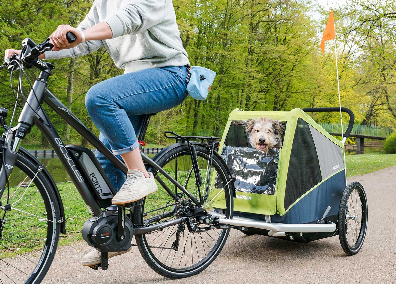 Croozer Dog XL Jokke Grasshopper green mit Achskupplung Click & Crooz®
