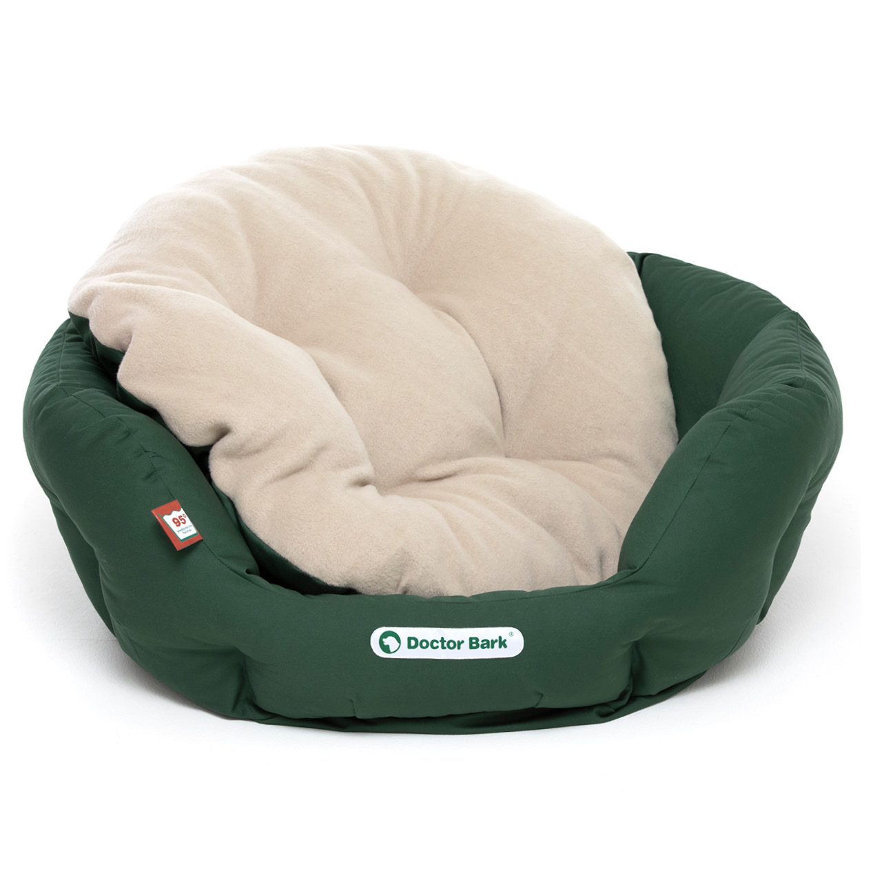 Doctor Bark Hundenest rund beige - grün