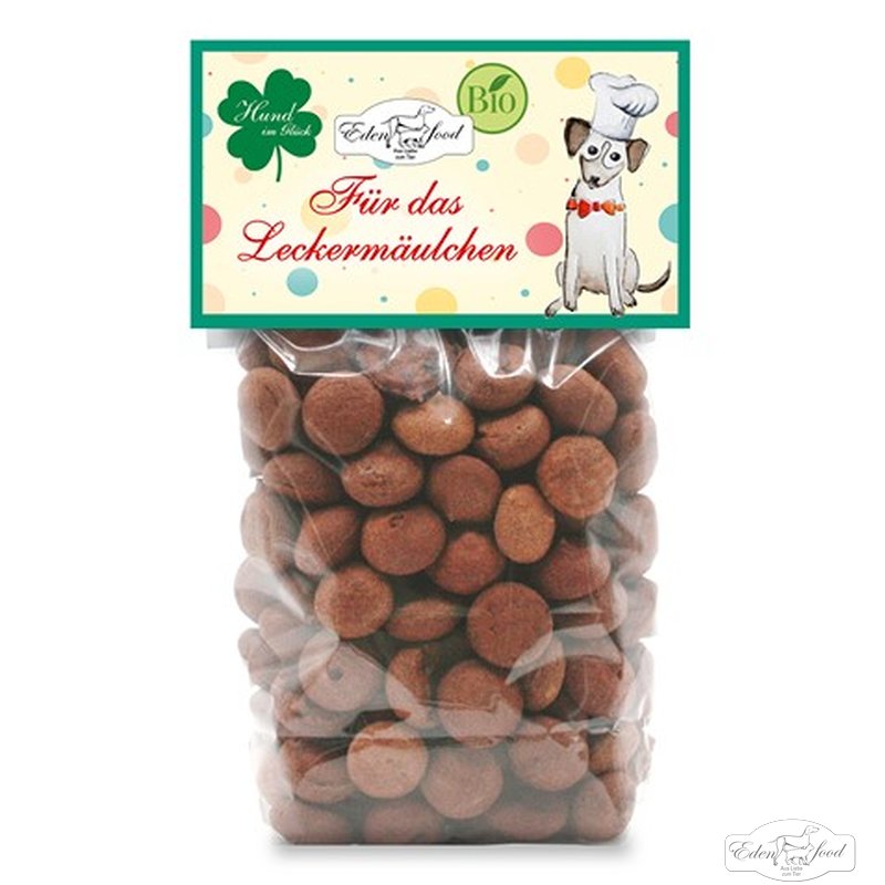 Edenfood Leckerli Mini-Makronen Hund im Glück, 100g