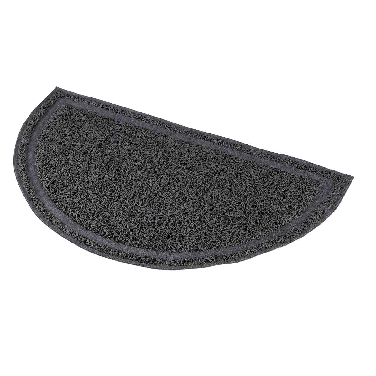 Trixie Vorleger für Katzentoiletten, halbrund, PVC, anthrazit