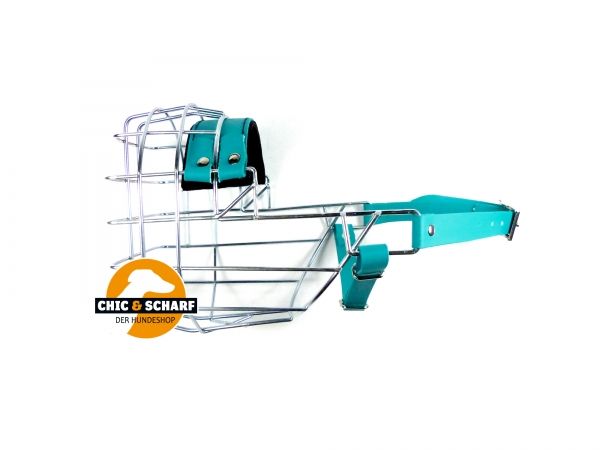 CHOPO Drahtmaulkorb Boxer Biothane grün