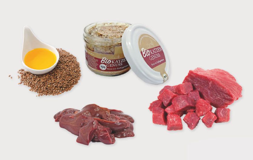 Katzengenuss BIO - Rind mit Geflügelleber 200g