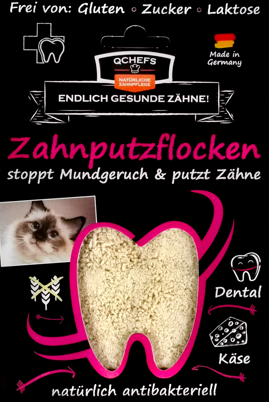 QChefs Zahnputzflocken KATZE 80g