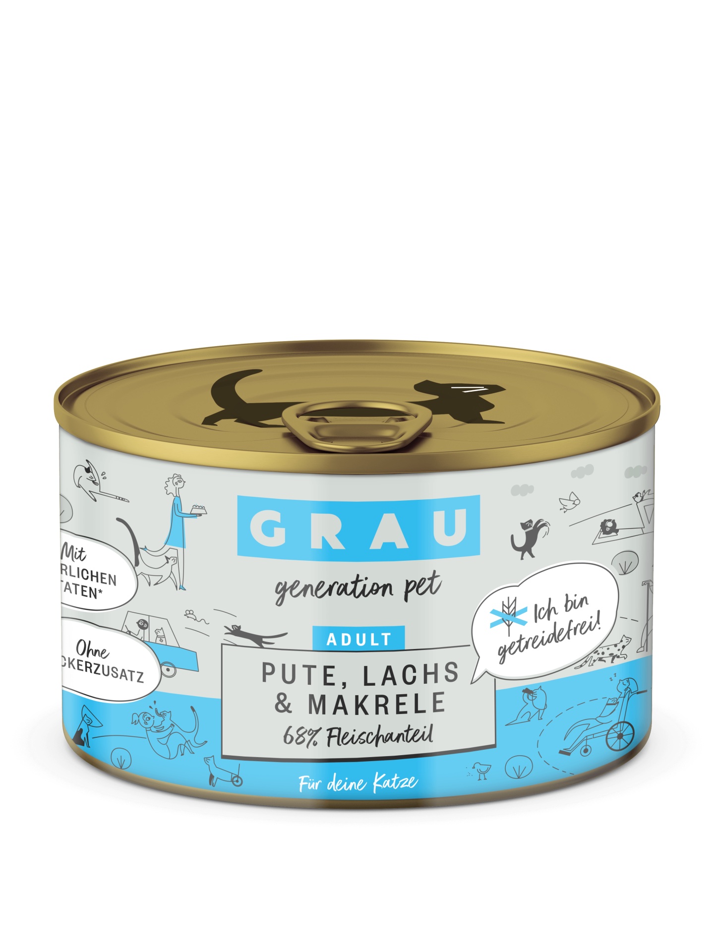 Grau Katzenfutter Adult