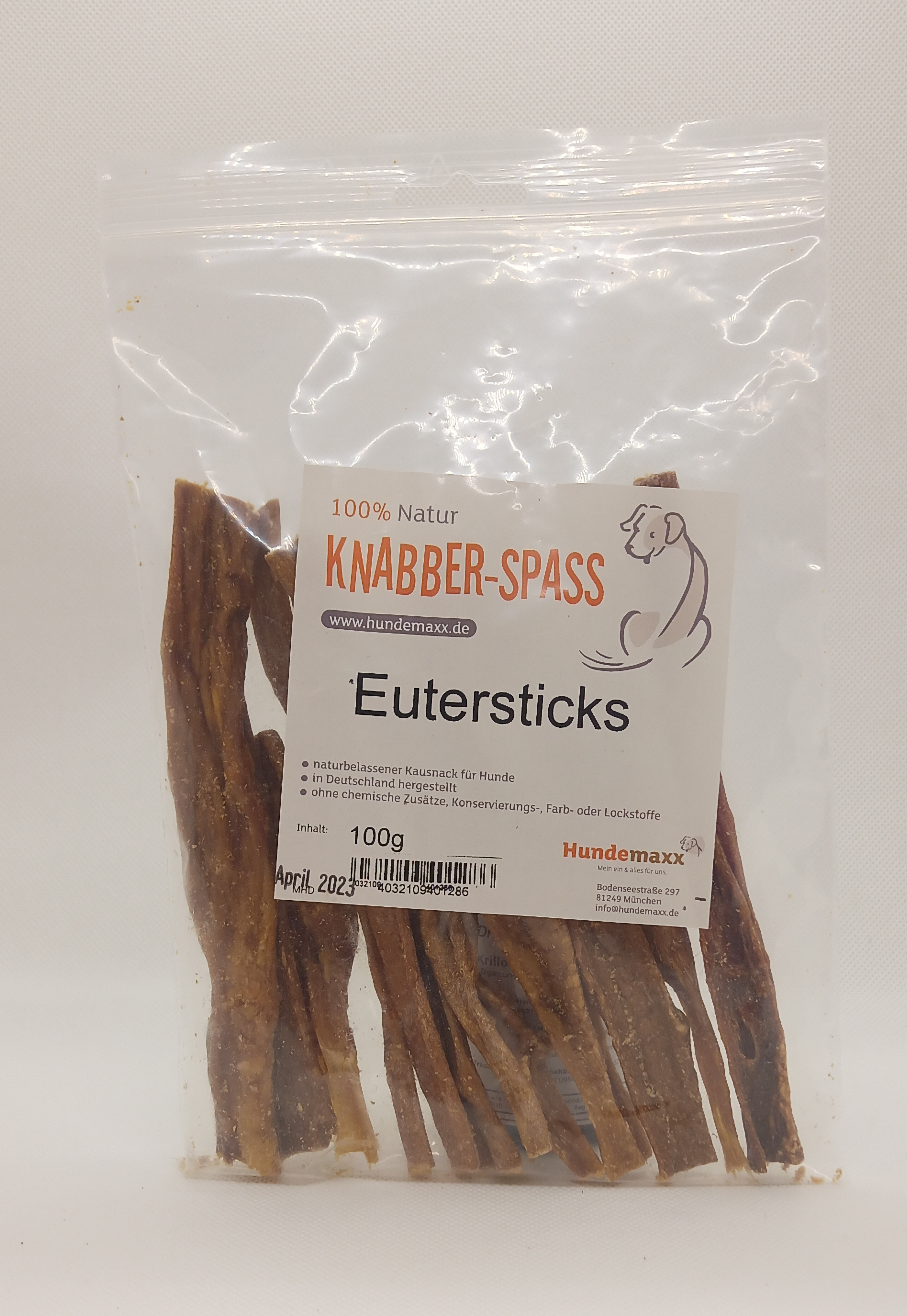 Knabberspass Eutersticks 100g