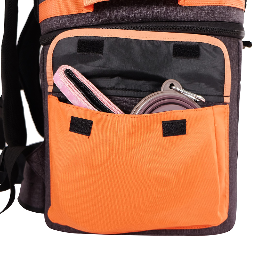 Ibiyaya® Hunderucksack Two Tier Backpack orange