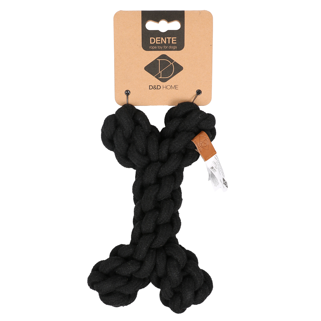 D&D Dente Rope Toy schwarz