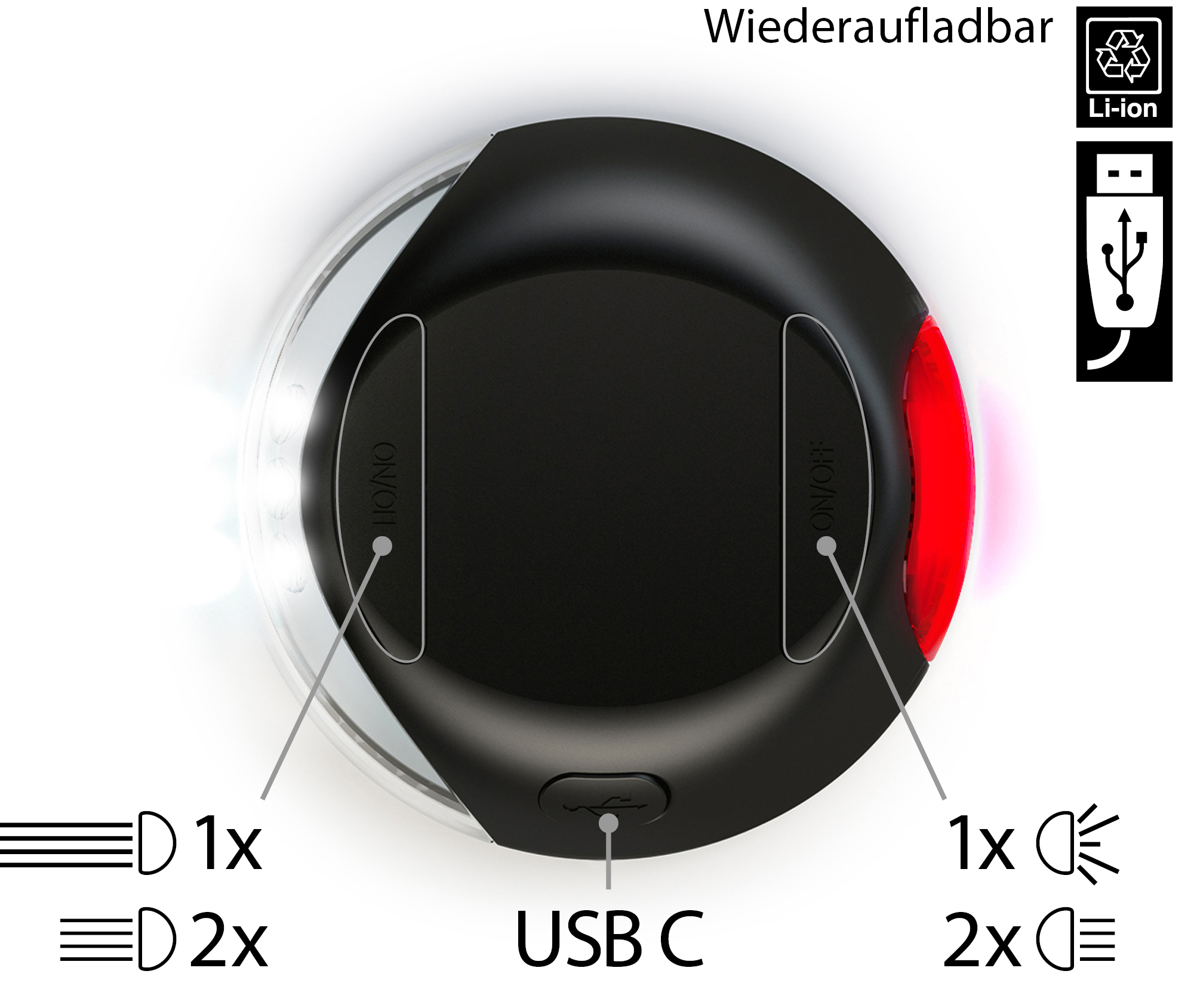Flexi LED Lighting System schwarz wiederaufladbar