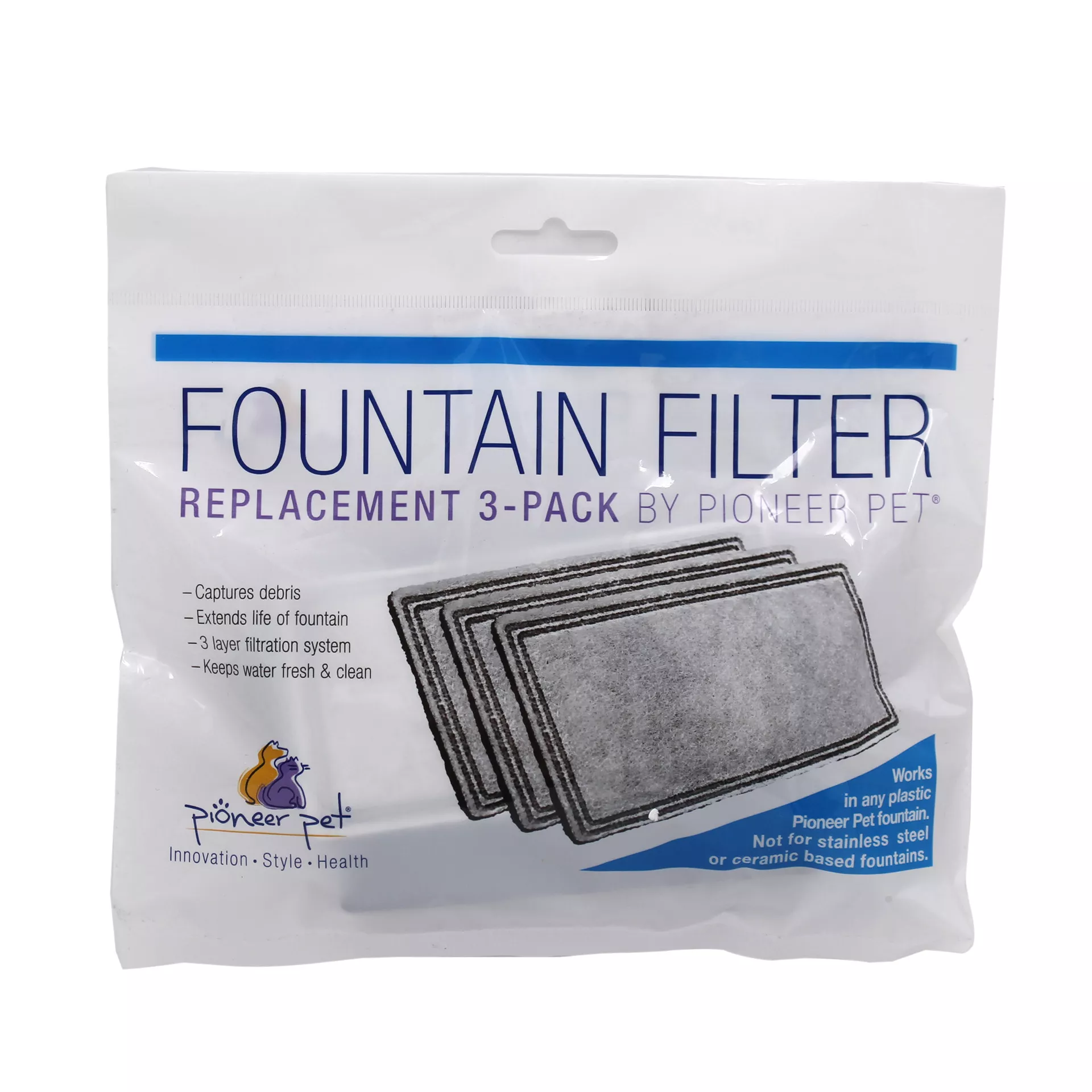 Pioneer Pet Zubehör für Trinkbrunnen / Filter Pad (3er Pack)