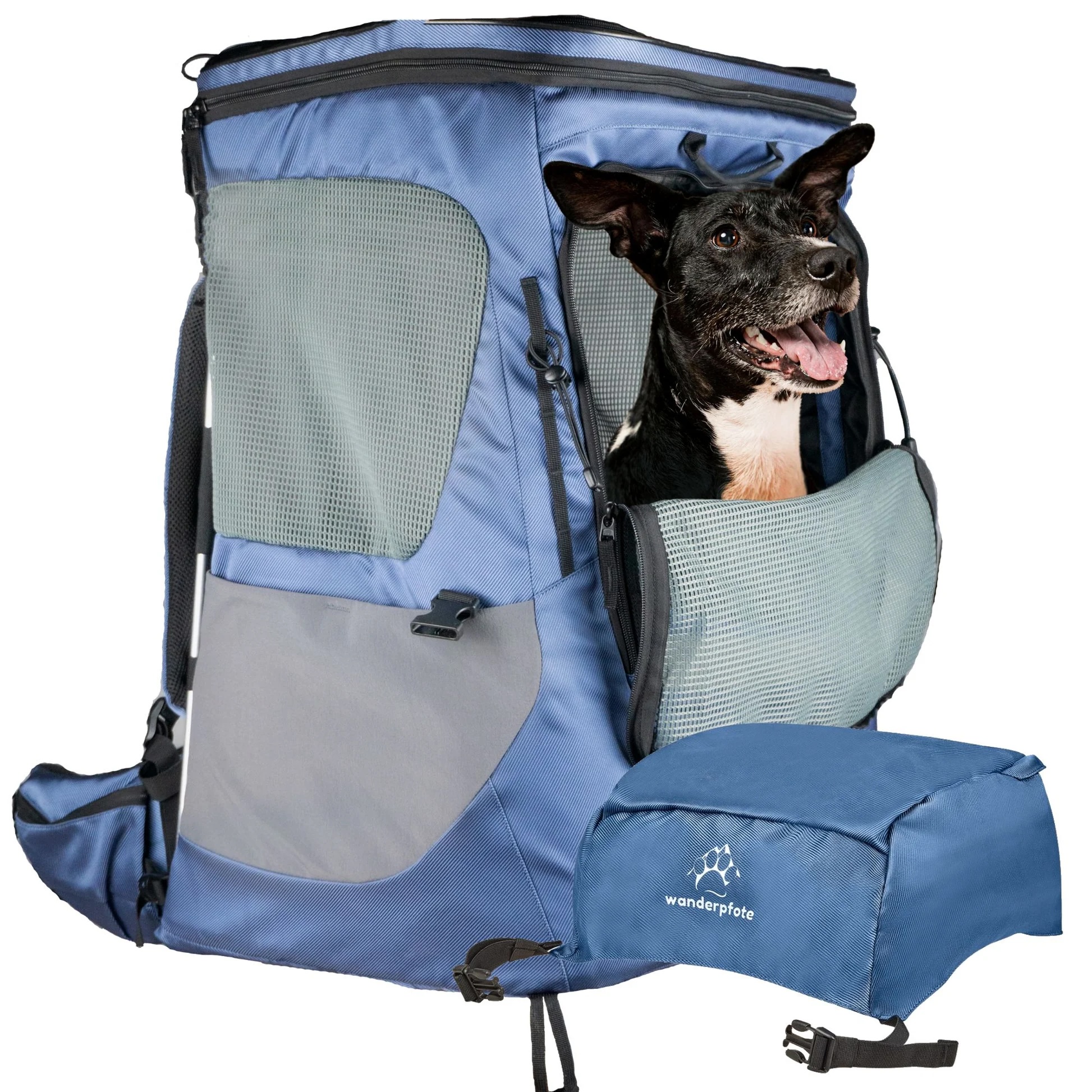 Wanderpfote Hunderucksack Daypack blau