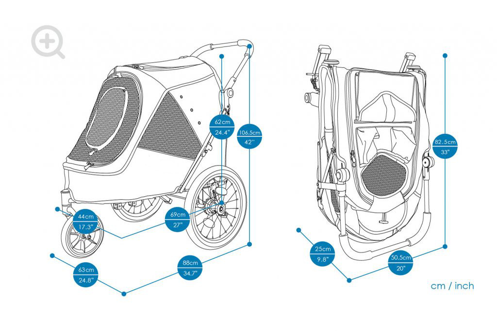 InnoPet Sporty Trailer Evolution ocean blue