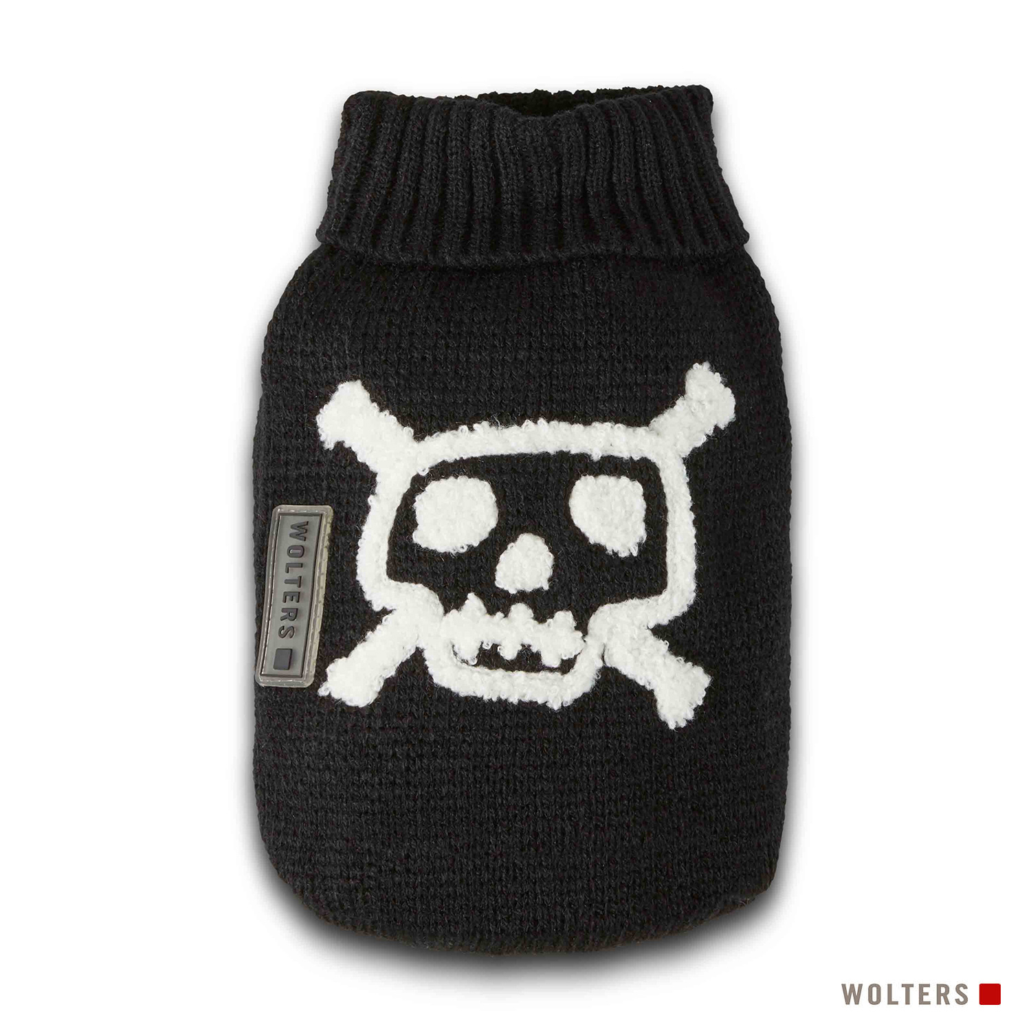 Wolters Strickpullover Totenkopf schwarz/weiß