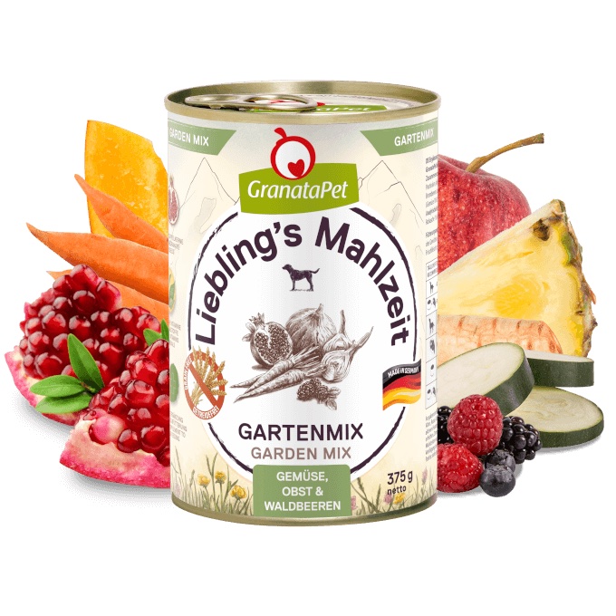 GranataPet Gartenmix PUR 375g Gemüse, Obst, Waldbeeren Ergänzungsfuttermittel
