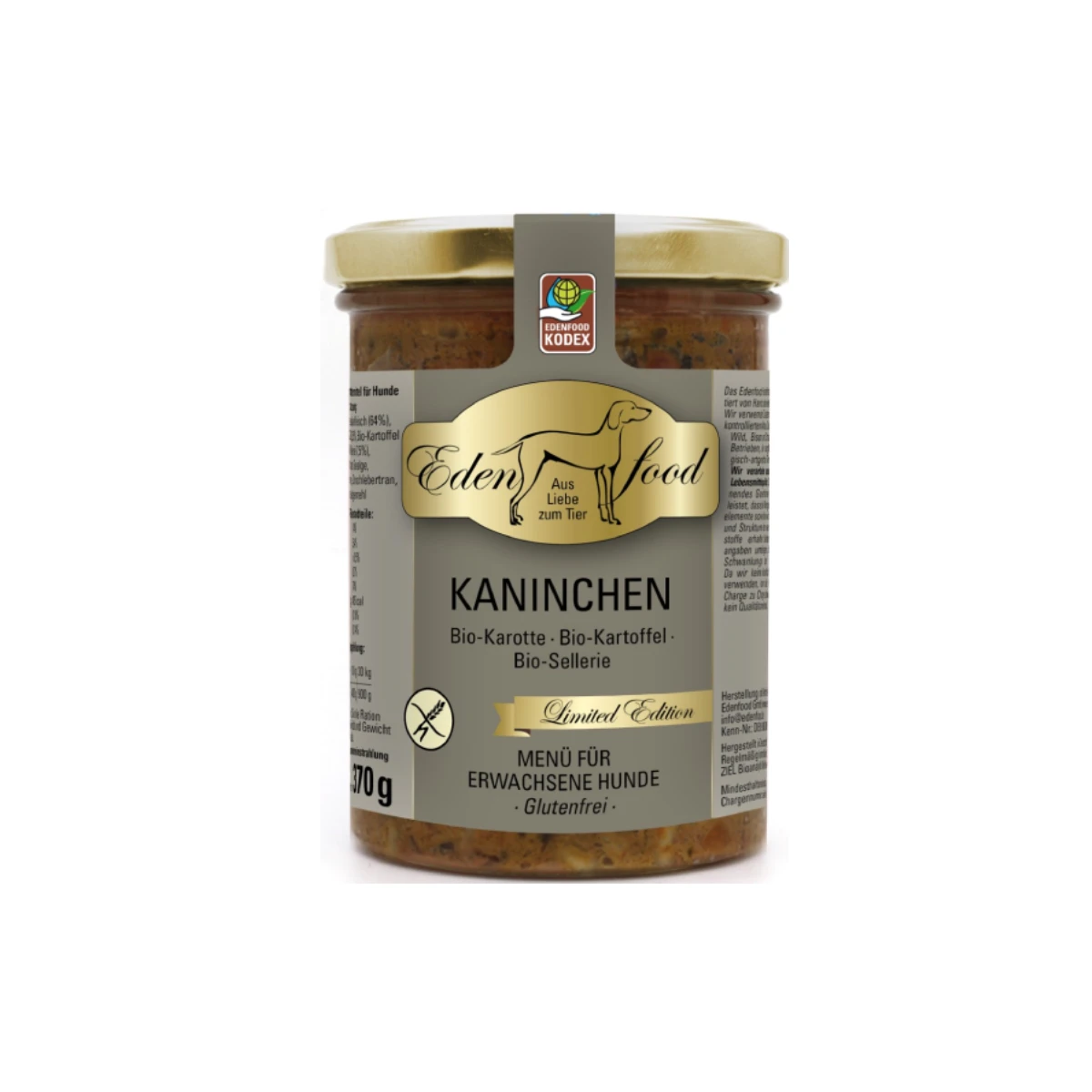 Edenfood Hundemenü Kaninchen - limited edition 370g