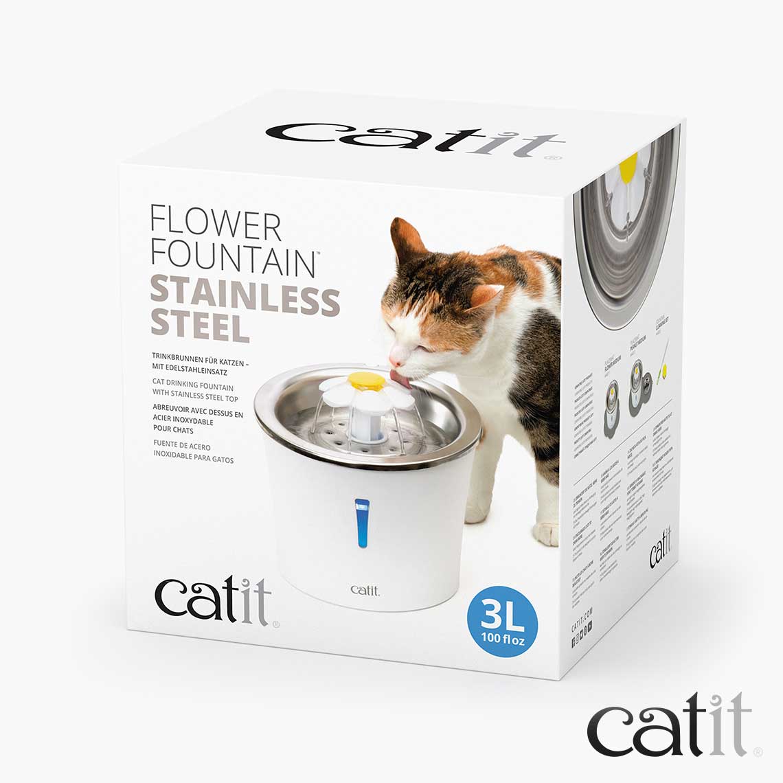 Hagen Catit Senses 2.0 Flower Fountain Edelstahl