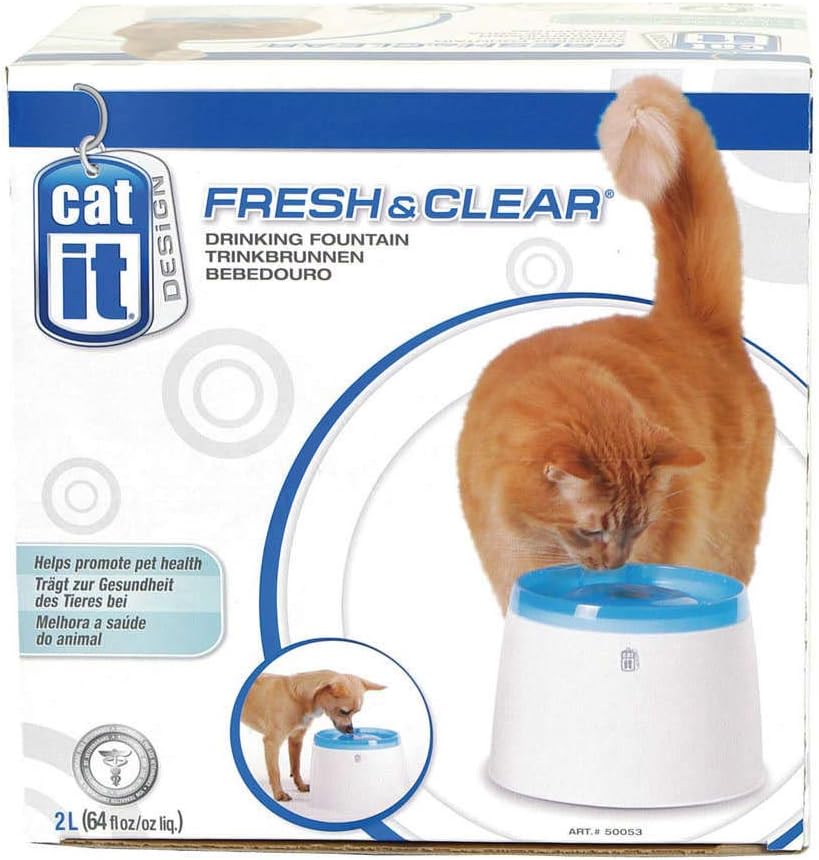 Hagen Catit Trinkbrunnen Fresh and Clear 2L hellblau