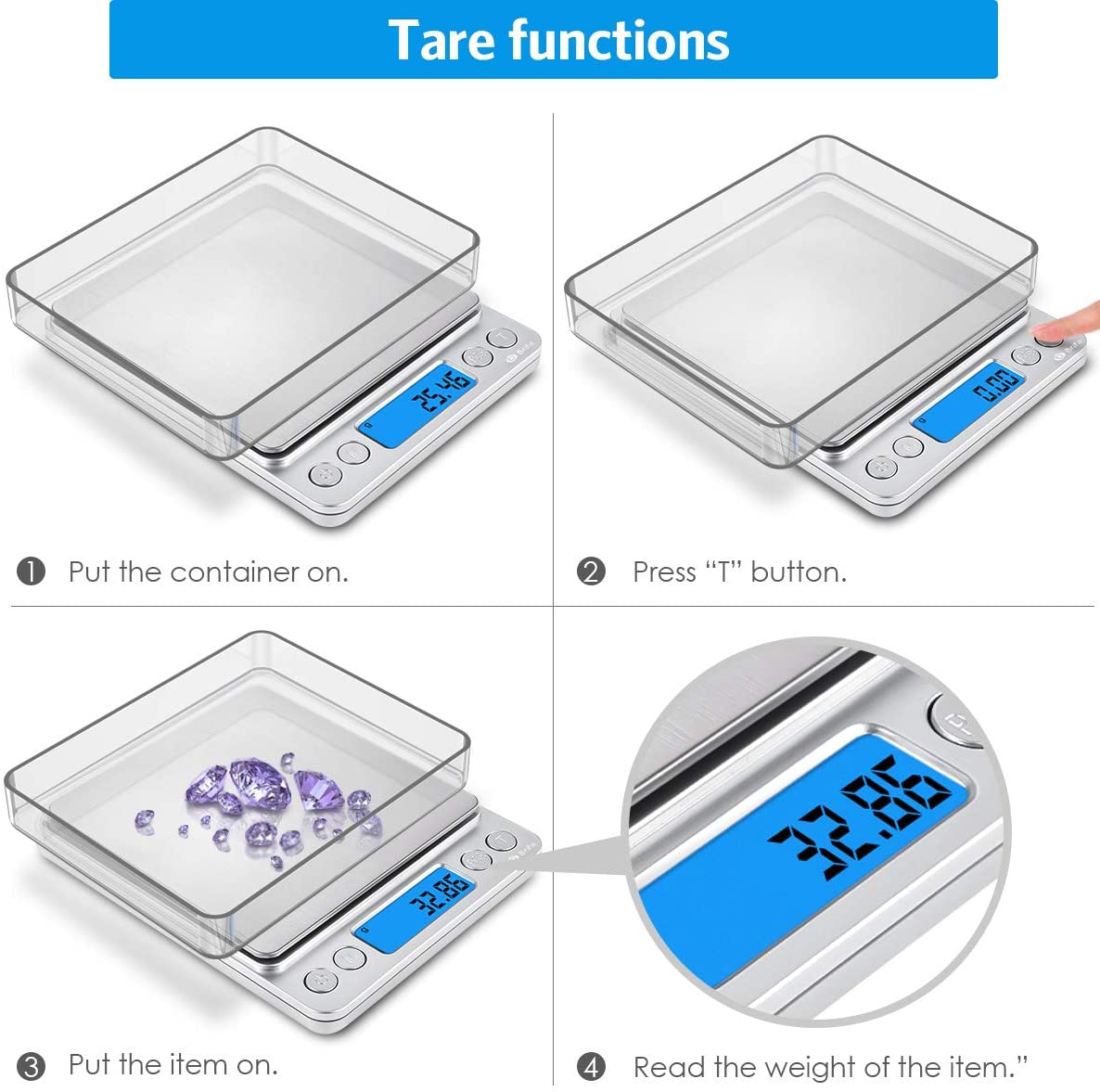 Digitale Feinwaage bis 500g - Genauigkeit 0,01g