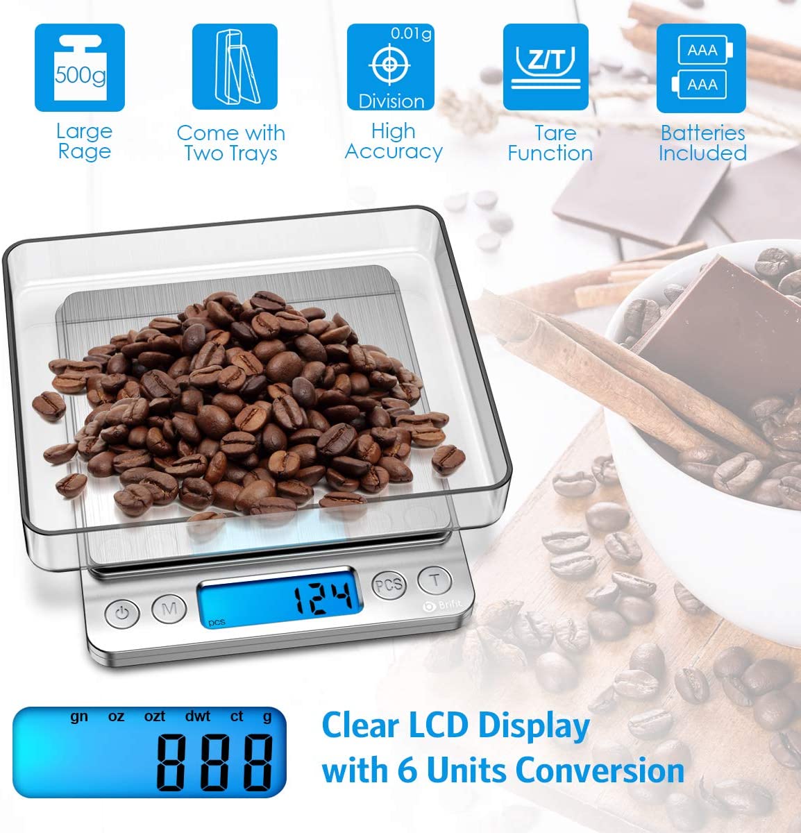 Digitale Feinwaage bis 500g - Genauigkeit 0,01g