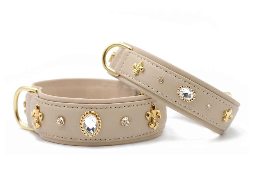 Maul Halsband Diamond Nappaleder