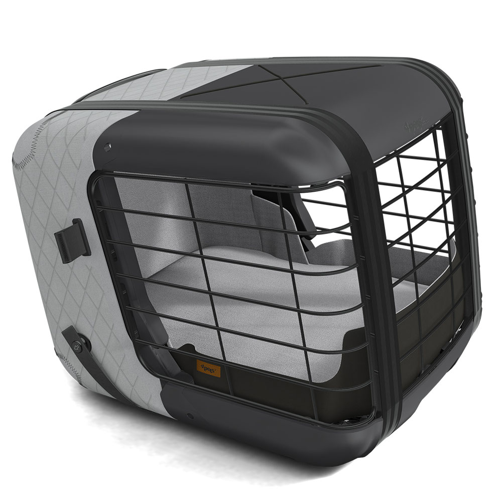 4Pets Dog Caree Transportbox Cool Grey