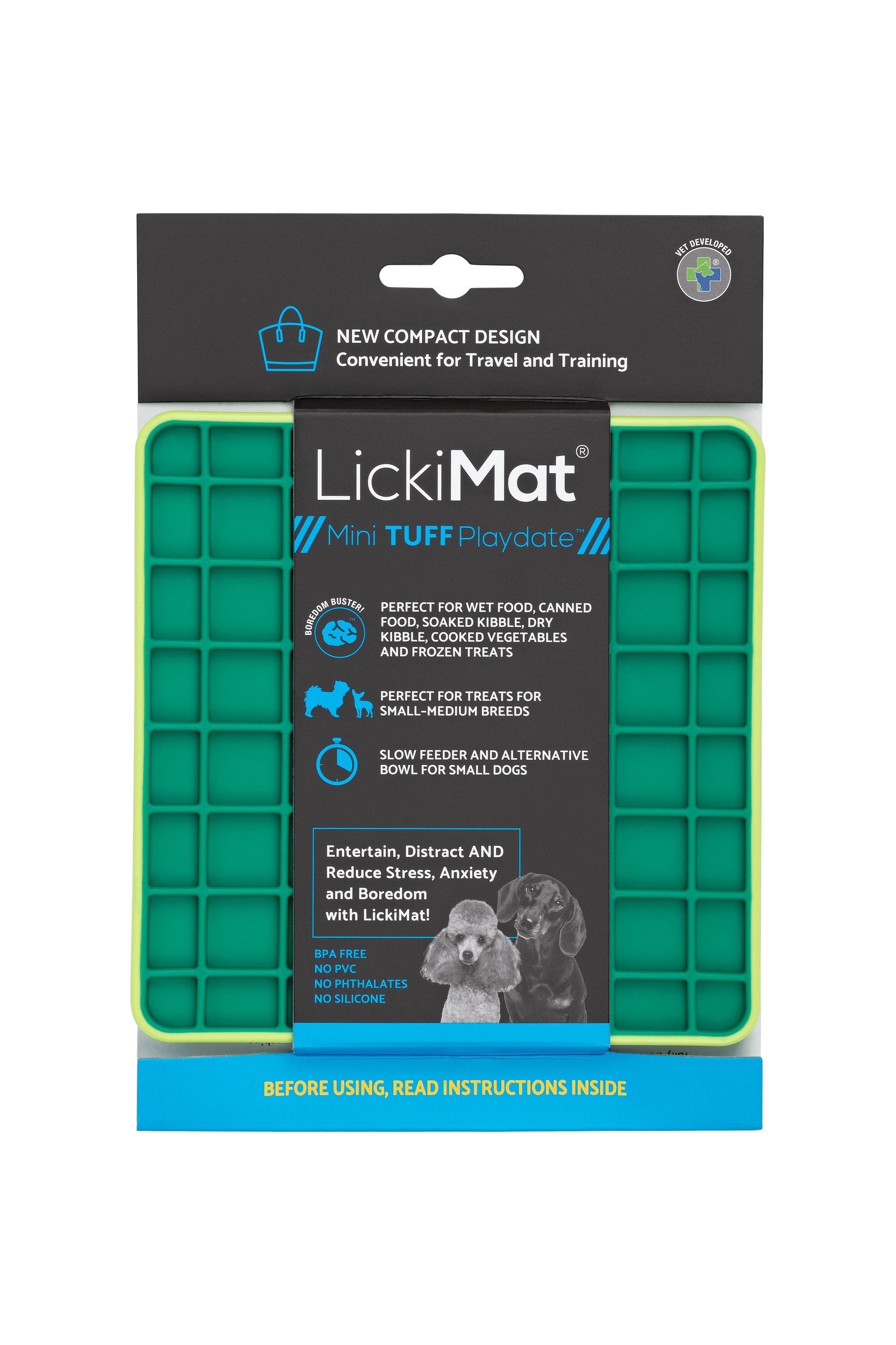 LickiMat MINI Playdate Tuff green
