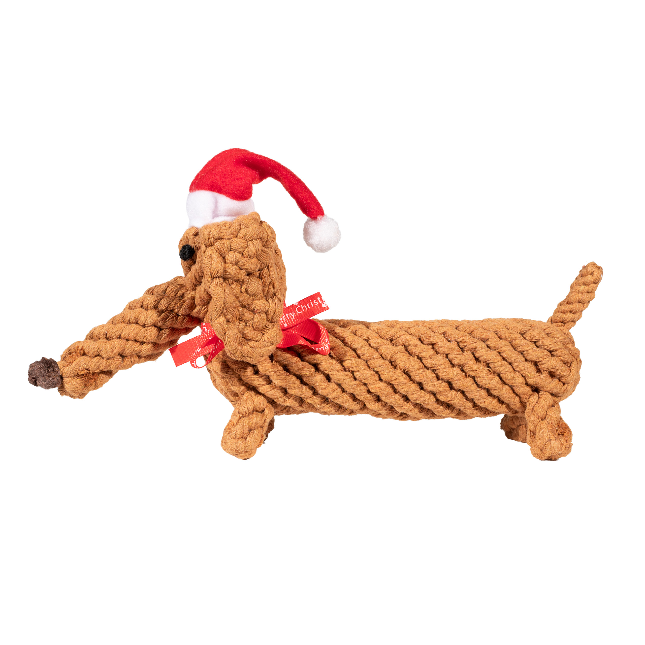 Laboni Hundespielzeug Santa Sausage Weihnachtsdackel