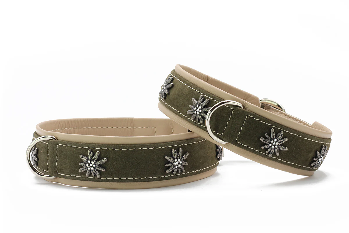 Maul Halsband Alpenblume khaki