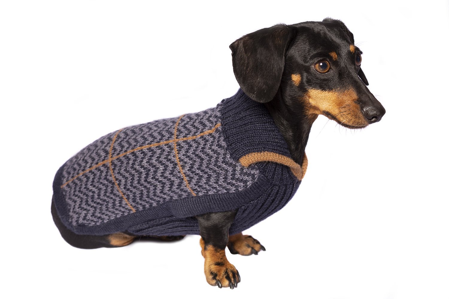 Alqo Wasi Hunde-Pullover Preppy Blue