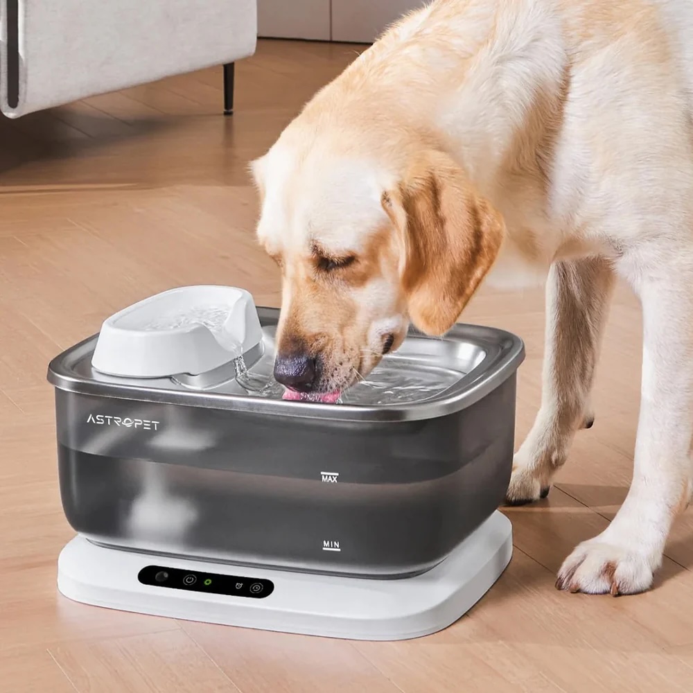 AstroPet Kabelloser Haustier-Trinkbrunnen XL Poseidon Pro Series