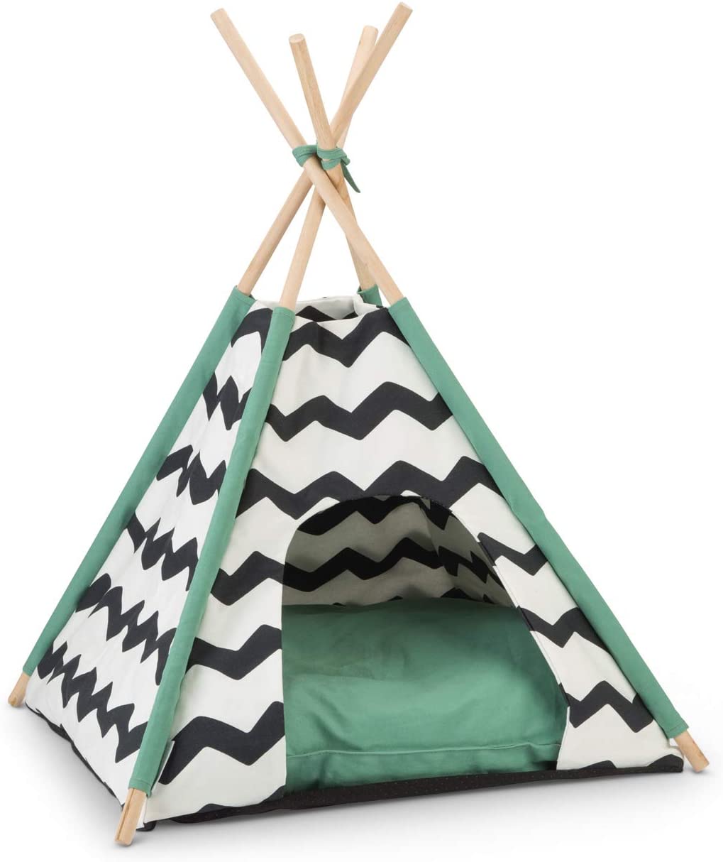 Beeztees Tipi Tent Kioni, Schwarz/Weiss, 50x50x80