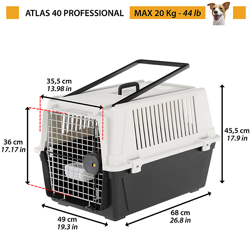 Ferplast Hunde-Transportbox Atlas - grau