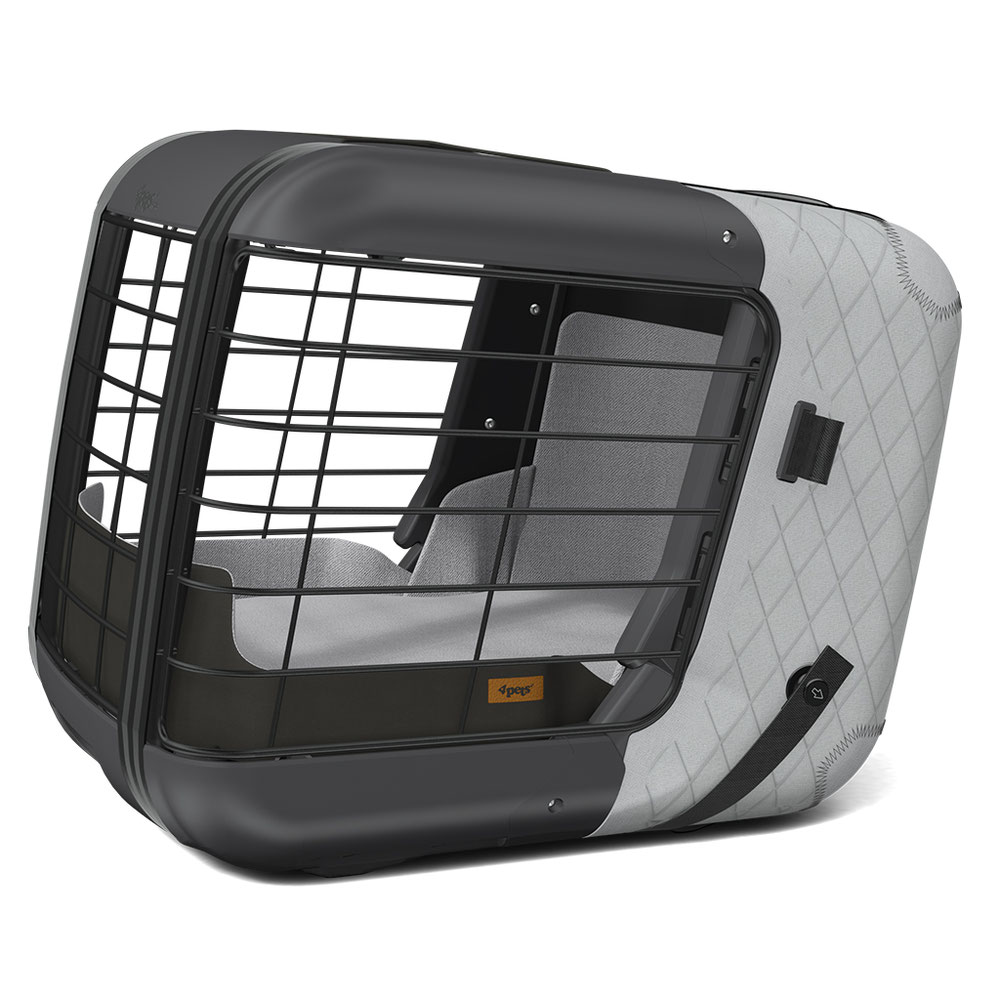 4Pets Dog Caree Transportbox Cool Grey