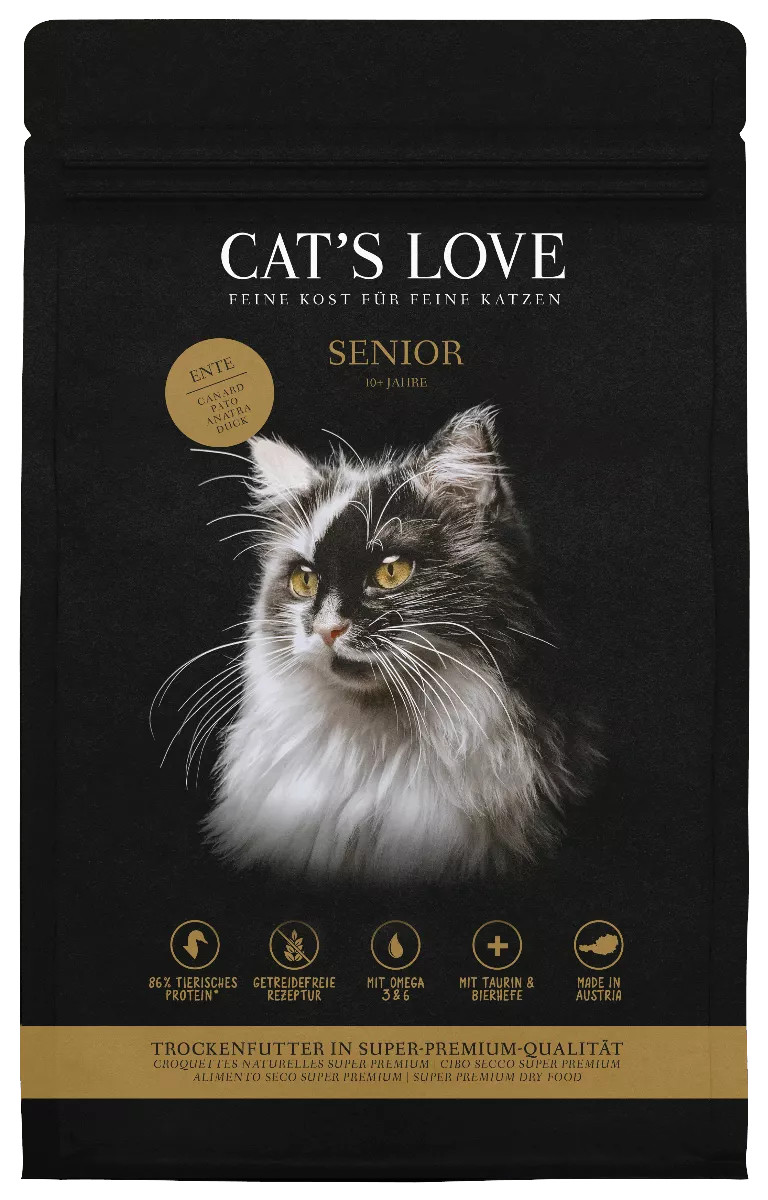 Cat's Love Trockenfutter Senior Ente