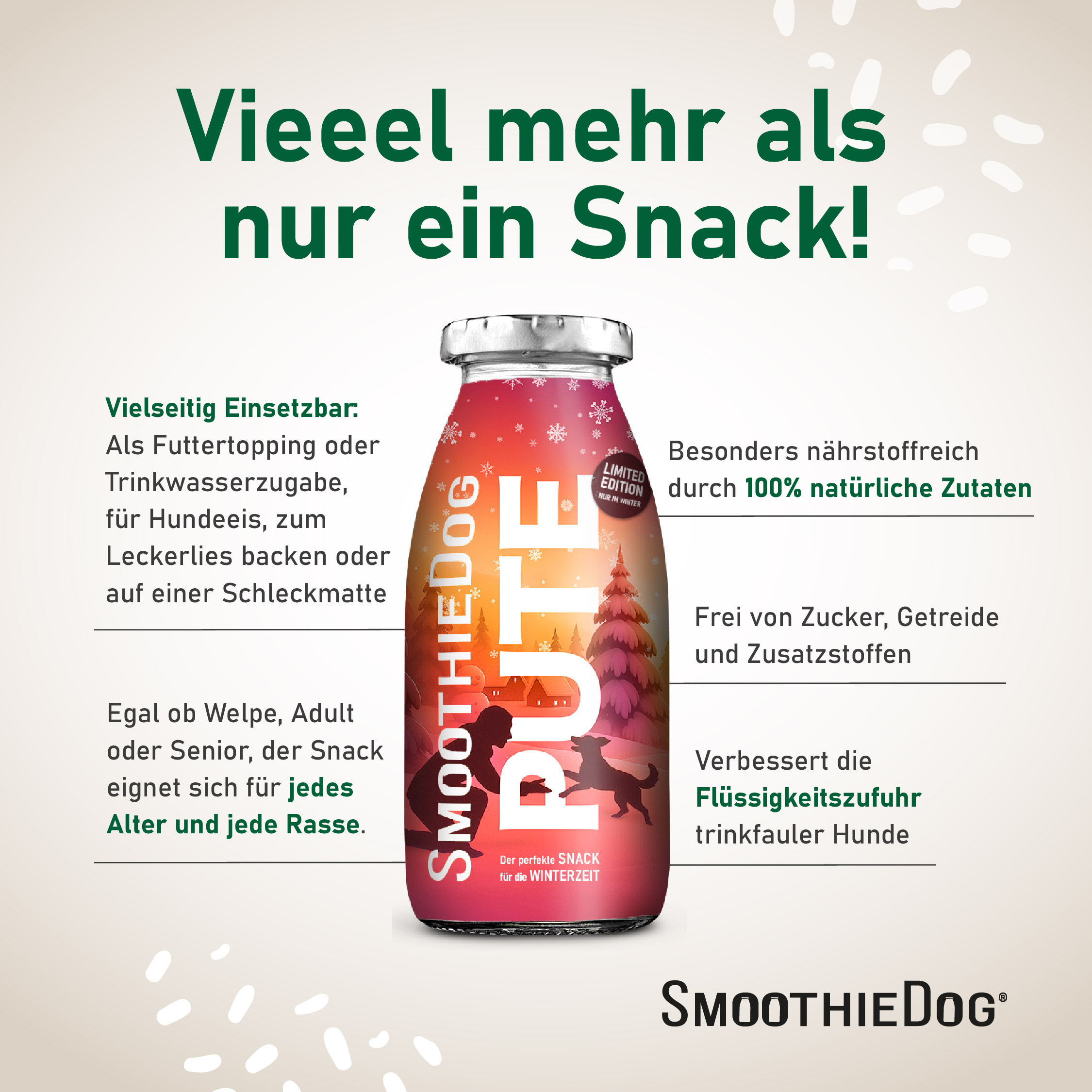 SmoothieDog Winter-Edition Pute 250ml (Limited Edition 2025)