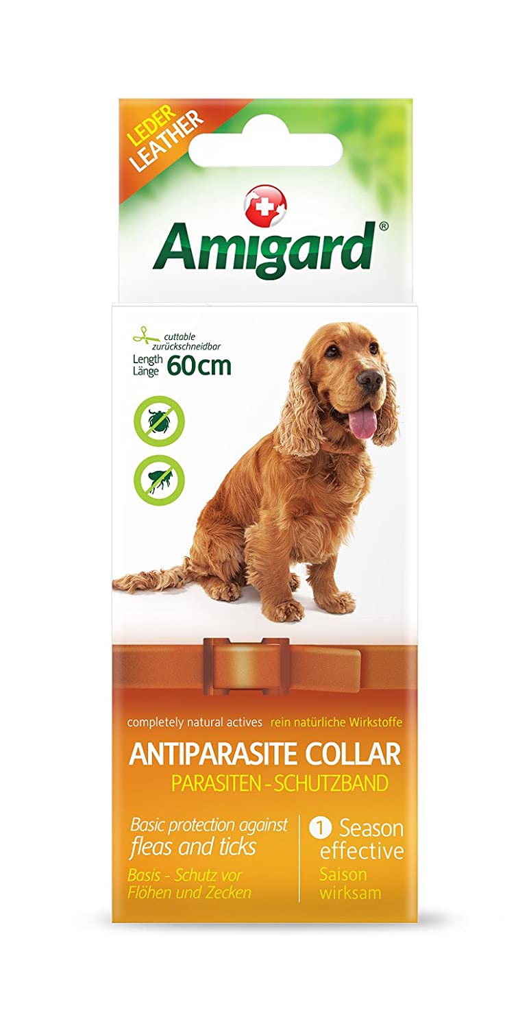 Amigard Parasiten-Schutzband, Hund, 60cm, Leder, braun