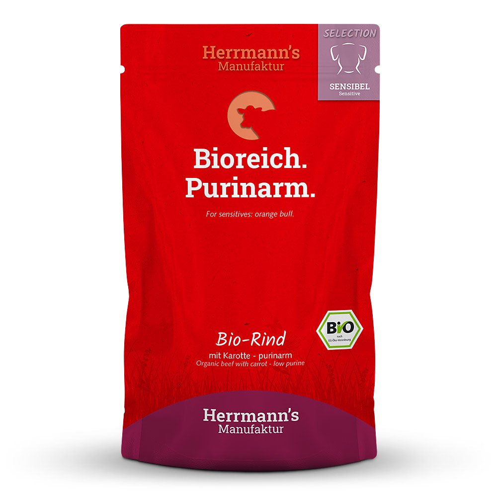 Herrmann's Selection Sensibel Bio Rind mit Karotten - purinarm