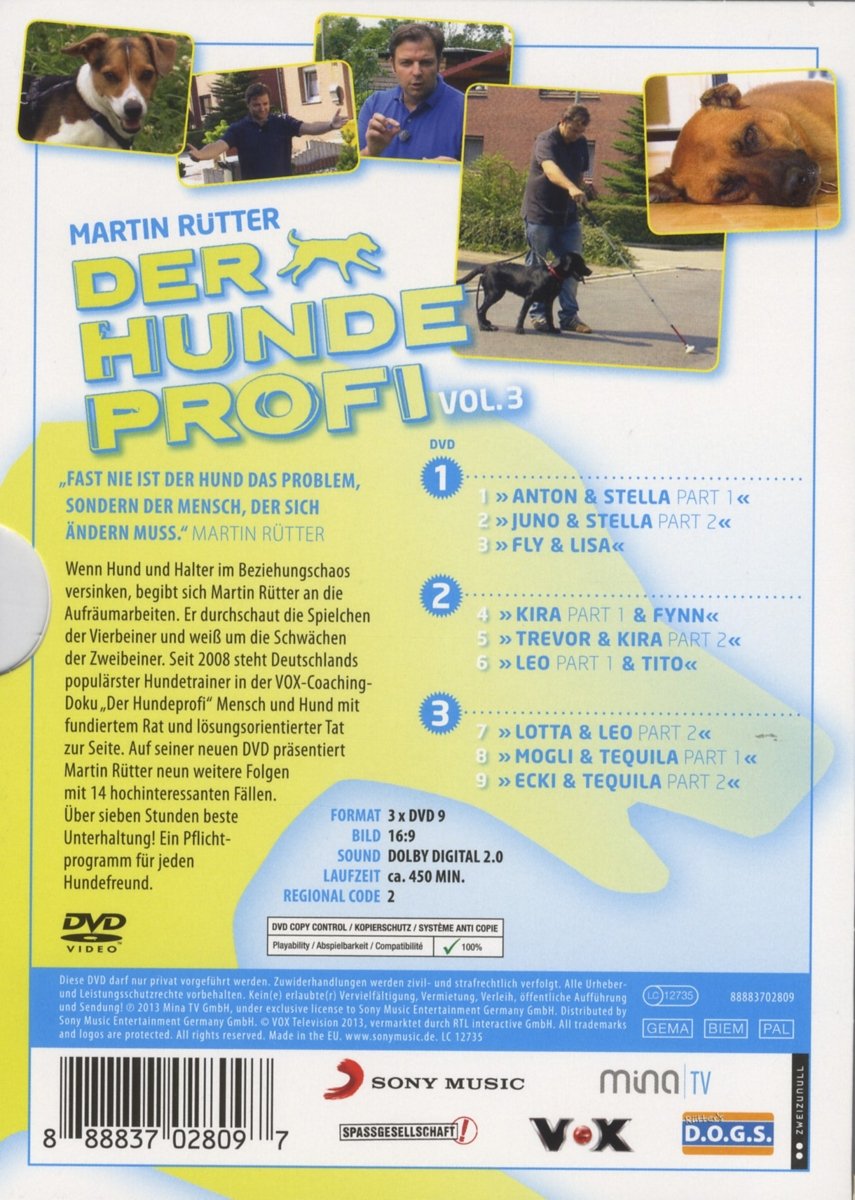 Der Hundeprofi Vol.3 [3 DVDs] [Martin Rütter]