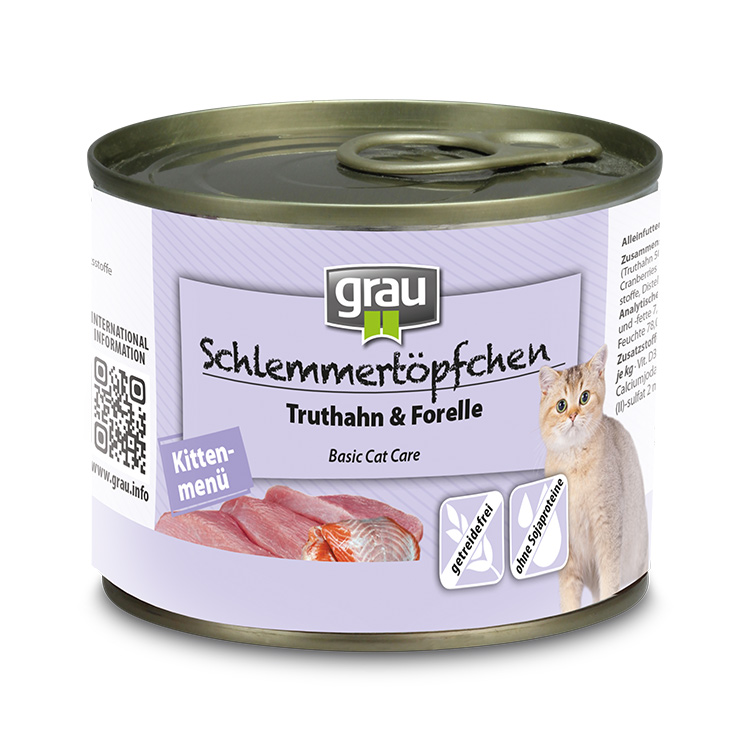 Grau Schlemmertöpfchen Kittenmenü