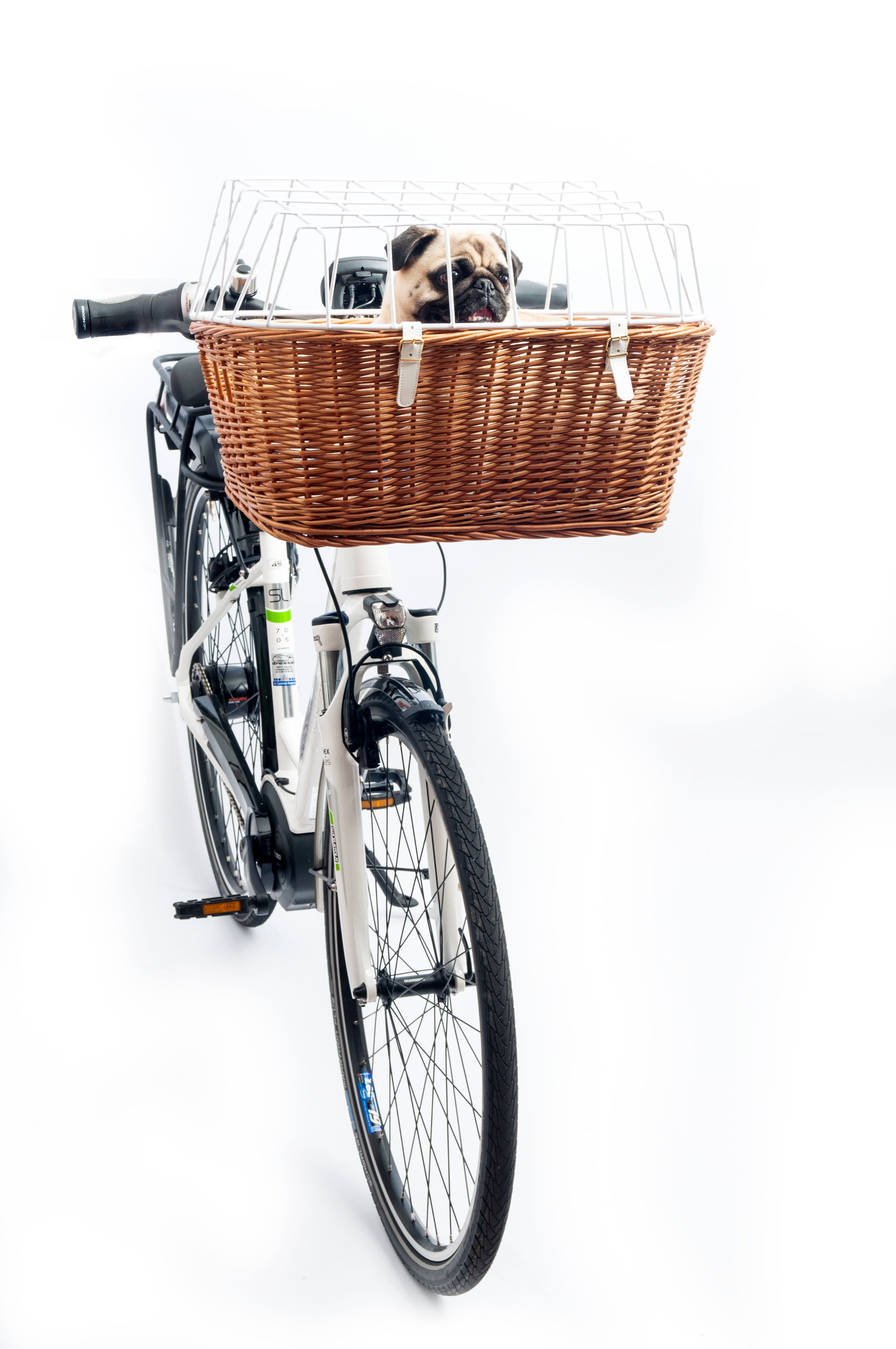 Aumüller Fahrradkorb mit hohem Rücken, komplett
