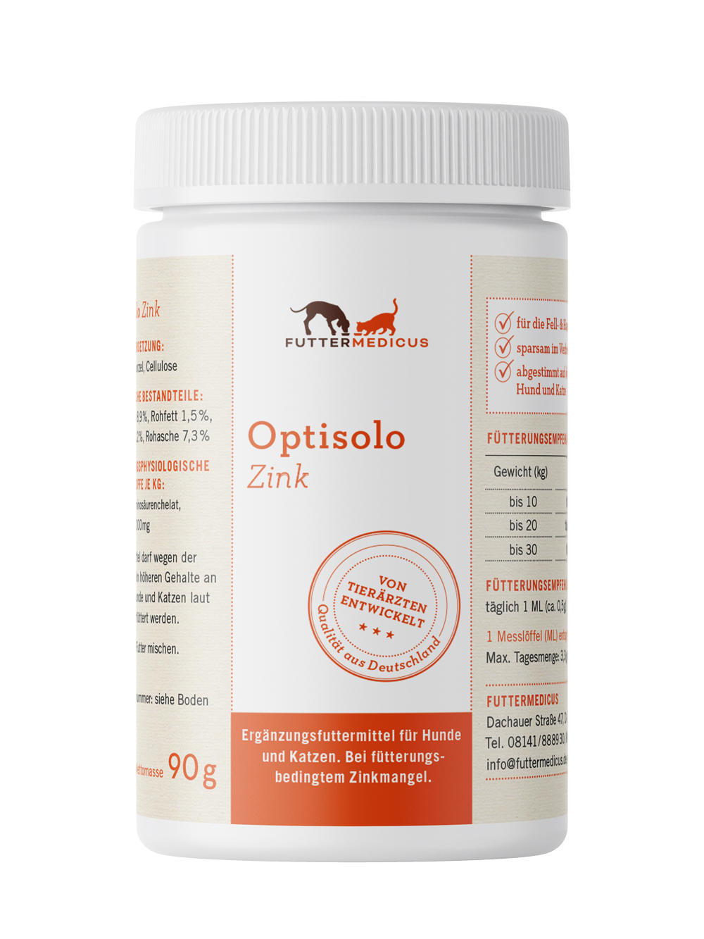 Futtermedicus Optisolo Zink 90g