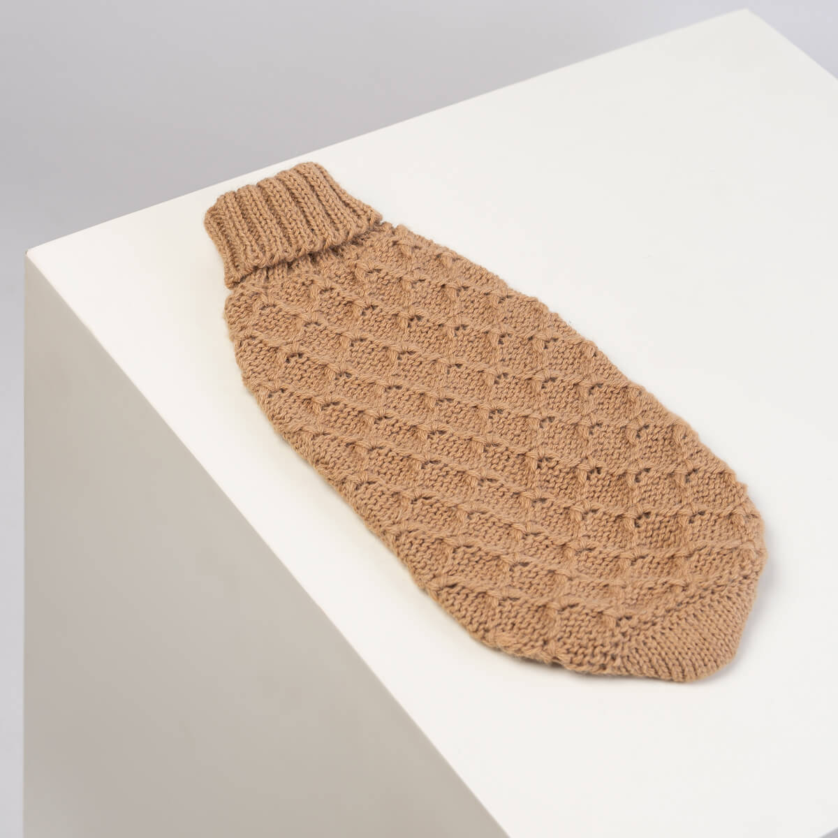 Alqo Wasi Hunde-Pullover Camel Lattice