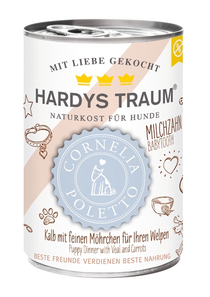 Hardy's Traum Edition C. Poletto Welpen: Kalb mit feinen Möhrchen 400g