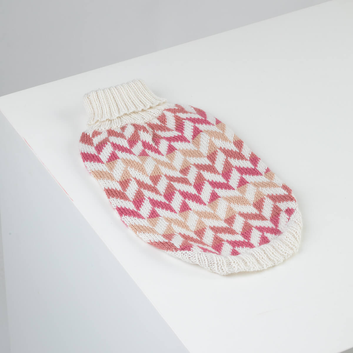 Alqo Wasi Hunde-Pullover Herringbone Pink