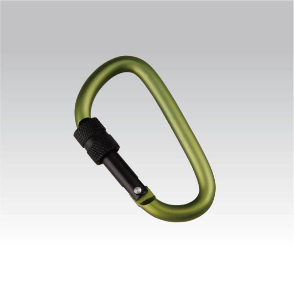 munkees Karabiner D-Form Schraubverschluss