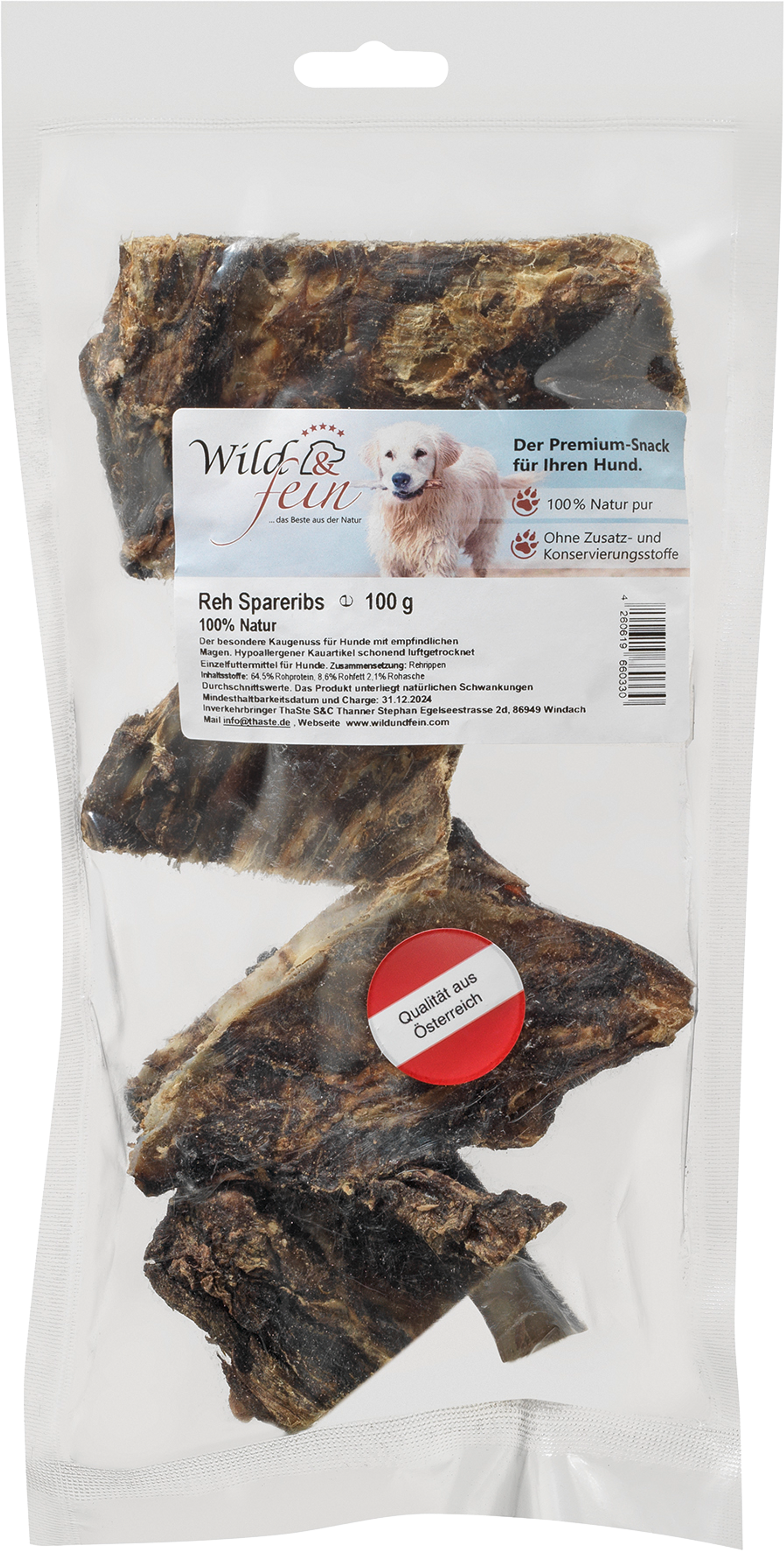 Wild & Fein Reh Spareribs 100g